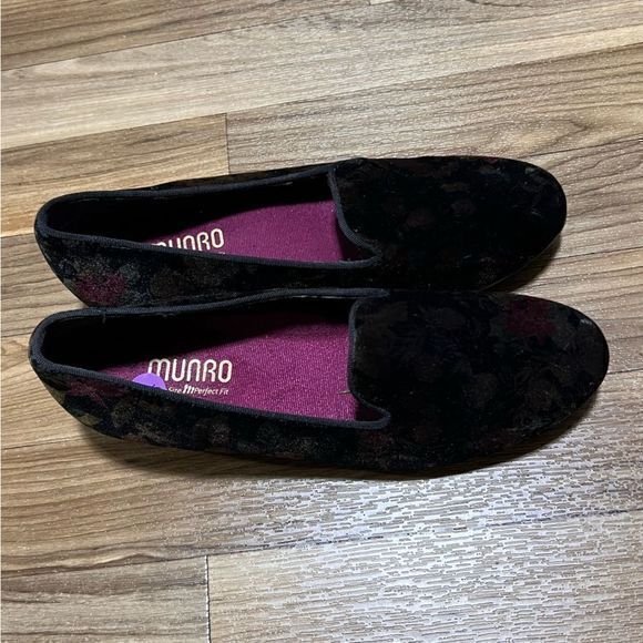 Munro Sz 8 American Proper Perfect Fit Floral Velvet‎ Lulu Slip On Loafers - Picture 3 of 7
